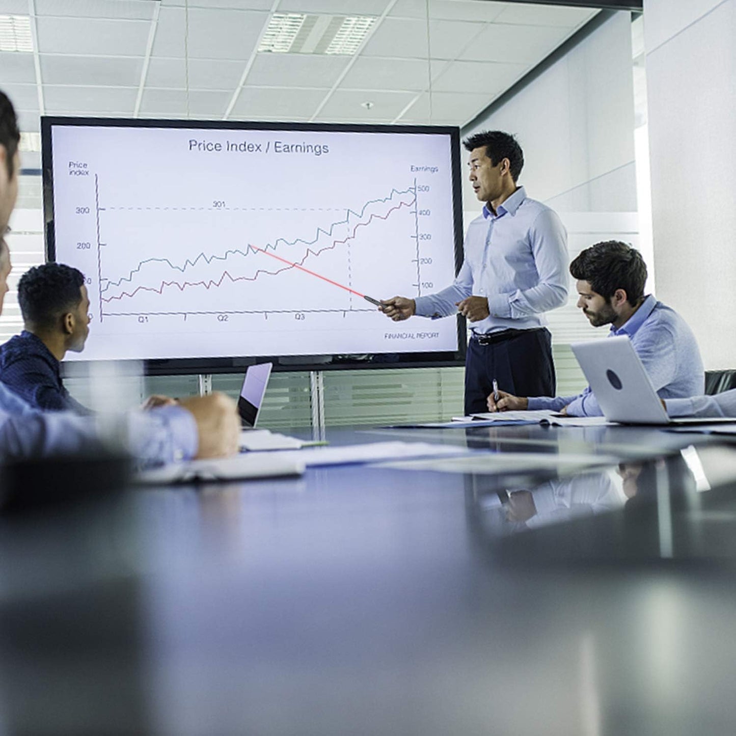 AMERTEER レーザーポインター 講演 PPTスライド用リモート ワイヤレス プレゼンター USB充電式 リモートコントロール ワイヤレスマウス操作 PowerPoint、Keynote、Googleスライド用リモート等対応 収納パック付き ブラック (036)