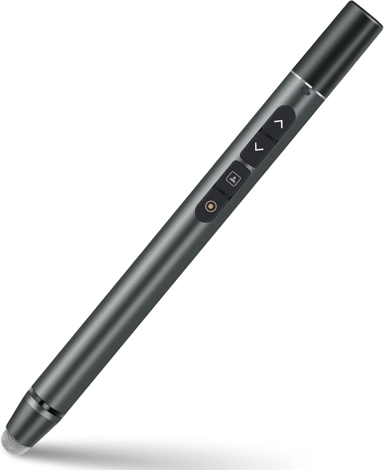 AMERTEERレーザーポインターレモート（モデルH108）は、スライド用のエアマウス、テレビタッチペン、スポットライト、拡大鏡、アナログポインターとしても機能します。調整可能で充電式のリモコンで、PowerPoint、Keynote、Googleなどに対応したプレゼンテーションに最適です